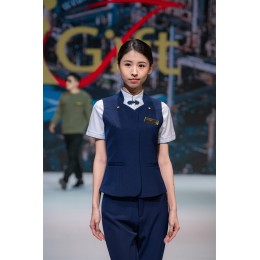 BD-MO-090   訂購馬甲前台制服    設計時尚領口   舒適   端莊   修身  抗皺 有型 透氣 真人試穿 模特示範   前台制服工廠 BD-MO-090   訂購馬甲前台制服    設計時尚領口   舒適   端莊   修身  抗皺 有型 透氣 真人試穿 模特示範   前台制服工廠